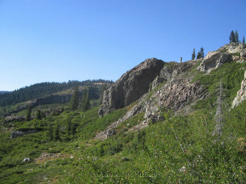 42. Looking up, toward the ridge over Spencer Lakes..jpg