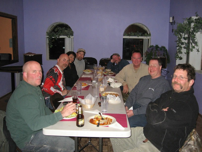 217. Dinner that night..L-R- Larry, Ken, Lori, Mike(Nuge), Ed, Brad, Bob and Dave..jpg