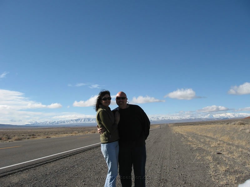 226. Lori and Ken, somewhere in the middle of Nevada..jpg