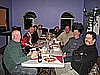 217. Dinner that night..L-R- Larry, Ken, Lori, Mike(Nuge), Ed, Brad, Bob and Dave..jpg
