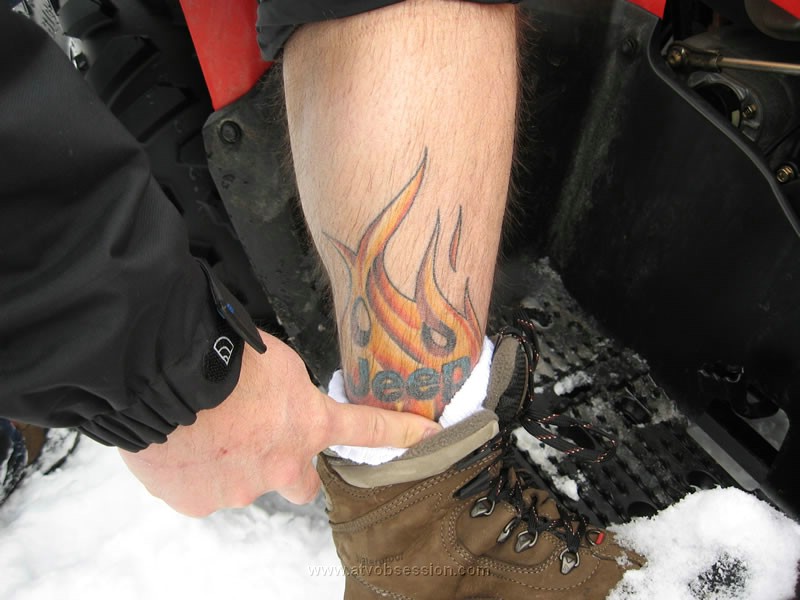 38. A tattoo in memory of his jeep....jpg